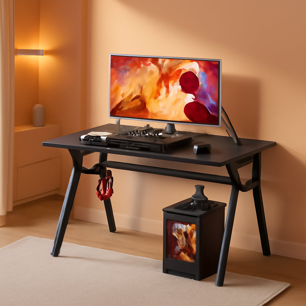 47x23 Gaming Desk For Home with built in monitor stand