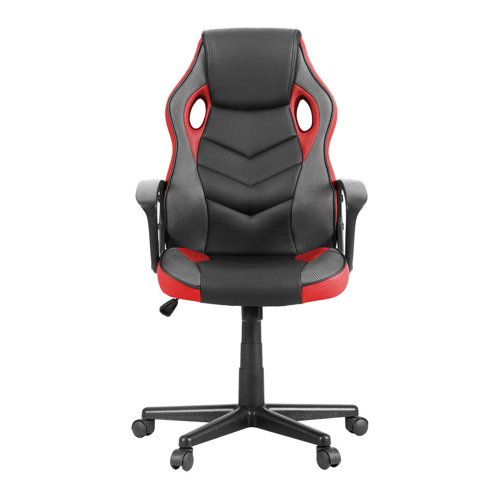 NNEDSZ Artiss Gaming Office Chair Computer Chairs Red-2