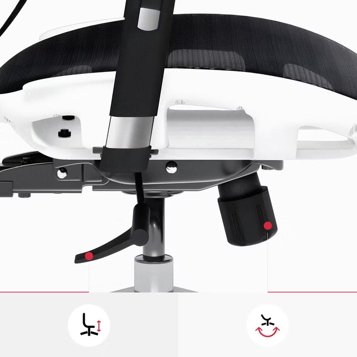 Ergonomic Chair Diablo V-Basic: white-black