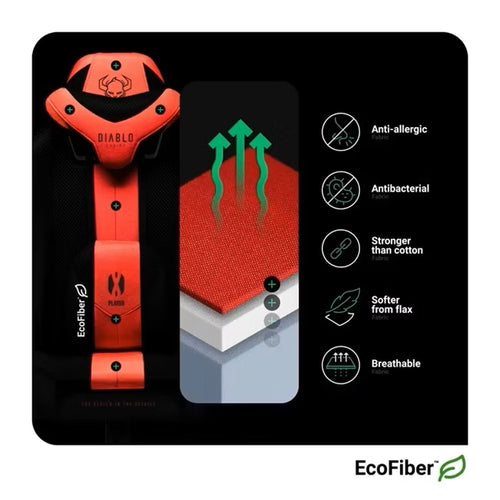 Gaming Chair Diablo X-Player 2.0 Textile Normal Size: crimson-anthracite