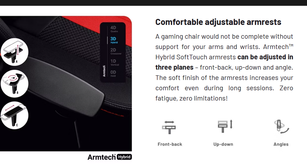 Gaming Chair Diablo X-Player 2.0 Textile Normal Size: crimson-anthracite